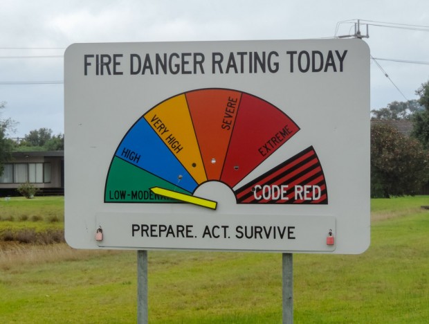 Does the sign need to be on fire to reach code red?